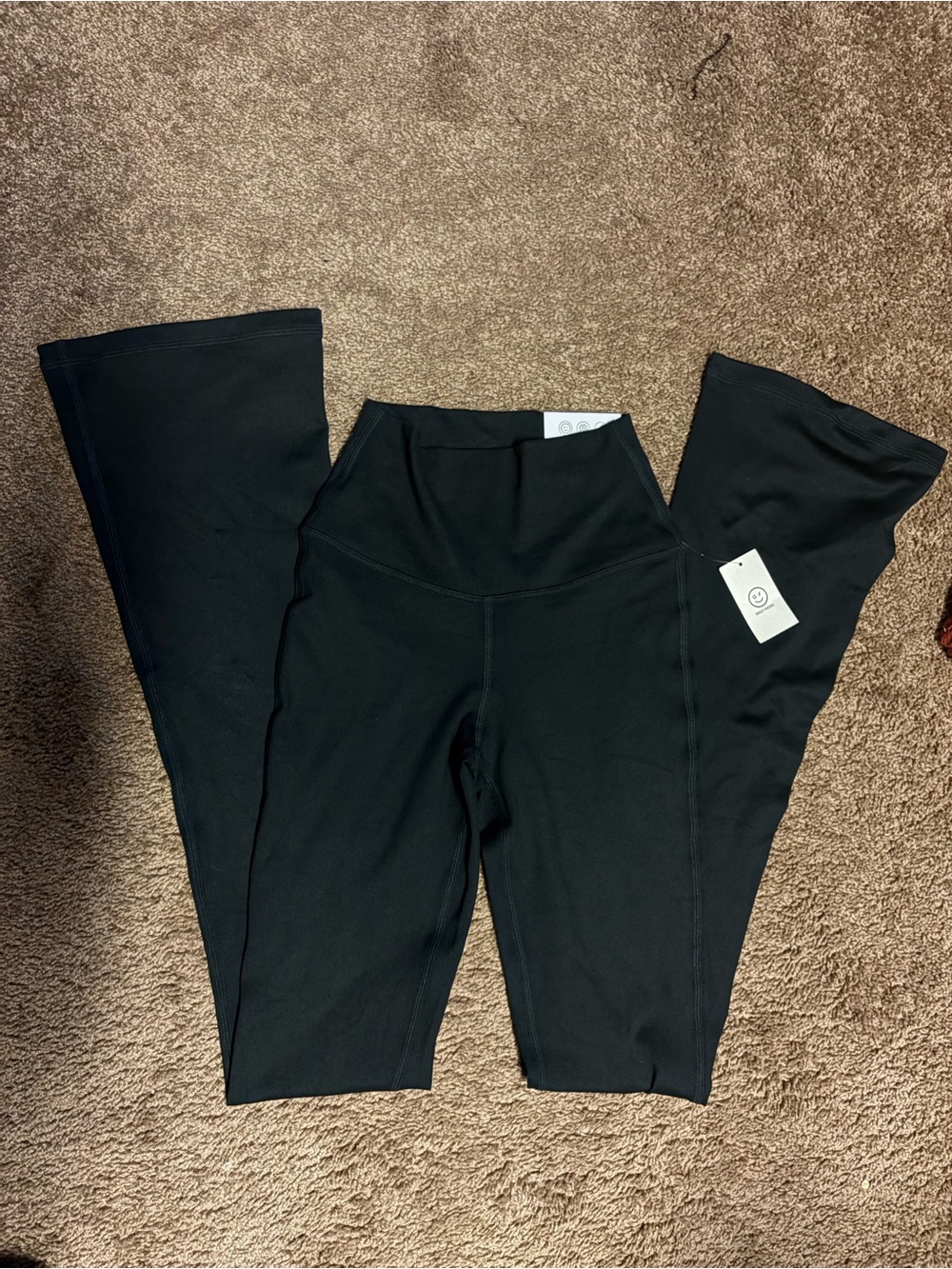 Gilly Hicks Black High-Waist Flare Leggings